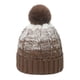 thumbnail image 1 of Gorro de invierno con puños suaves, pompón, rayas, tejido, calavera, gorro de esquí holgado, gorro de lana de mezcla de colores degradados, 1 of 5