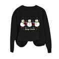 thumbnail image 5 of HOMBOM Christmas Sweatshirts for Women Crewneck Festive Merry Vintage Black Xmas Ladies Sweatshirt Soft, 5 of 6