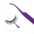 thumbnail image 4 of Unique Bargains 1 Pc Round-headed Eyelashes Tweezers for Bathroom Purple Stainless Steel, 4 of 6