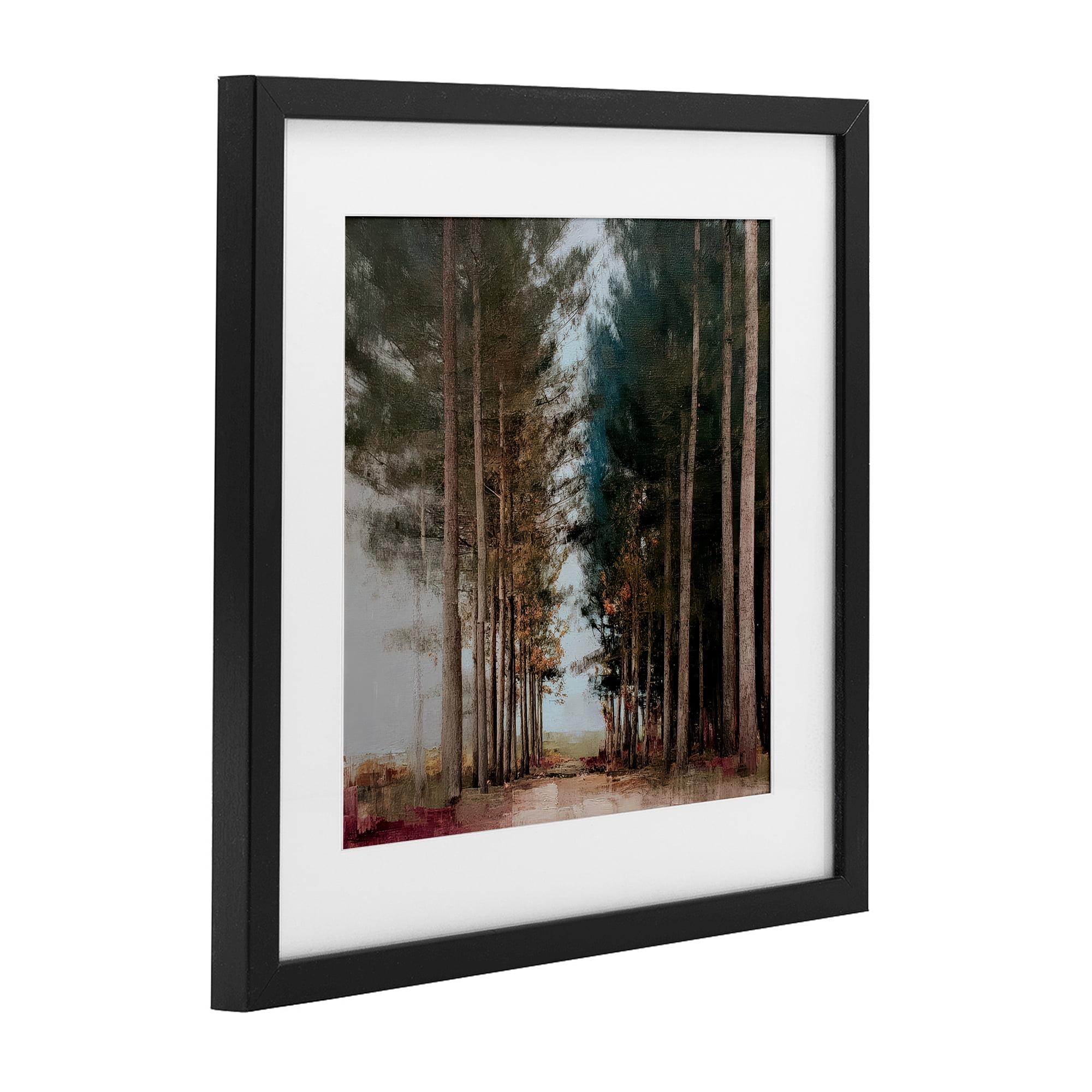 Stupell Industries Tall Trees Pathway Black Framed Print Under Glass, design by Kim Curinga