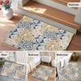 thumbnail image 5 of Blue Yellow Swirl Entryway Rug 2'x3'&nbsp; Non Slip Front Door Mats, Vintage Abstract Geometric Patchwork Entrance Rugs Indoor Outdoor Carpet, Washable Floor Mats Small Area Rug for Bedroom Kitchen, 5 of 8