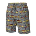 thumbnail image 4 of Balery Modern Excavator Traje de Baño Estilo Hawaiano para Hombre, Shorts de Secado Rápido con Bolsillos-Large, 4 of 6