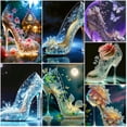 thumbnail image 2 of Fantasy High-Heeled Landscape Diamond Painting New 2023 DIY Mosaic Diamond Embroidery Dream Princess Shoes 5D Cross Stitch S468round 80x100cm Gao Jinjia LED, 2 of 2