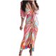 thumbnail image 1 of Vestido Casual de Verano Con Abertura de Tenedor Y Botones Estampados de Manga Larga Para Mujer Odeerbi ODB114783, 1 of 4