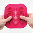 thumbnail image 3 of Tovolo Silicone Ice Tray Novelty Mold, Heart Stick Swizzle Ice for Old Fashioned Cocktail Drinks, 3 of 5