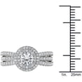 thumbnail image 4 of 1 Carat T.W. Diamond Double Halo 14kt White Gold Engagement Ring, 4 of 5