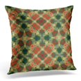 thumbnail image 1 of BOSDECO Green Check Original Country Flannel Design Pattern Red Cross Pillowcase Pillow Cover Cushion Case 18x18 inch, 1 of 1