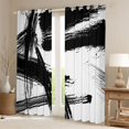 thumbnail image 2 of Erosebridal Retro Geometric Stripes Black Out Curtains,White Black Curtains Pack of 2 (42x63 Each) For Kids, 2 of 7