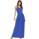 thumbnail image 1 of Vestido de las mujeres Solid cuello redondo sin mangas Racer Back cintura alta bolsillos plisados ​​ Abanopi Azul S, 1 of 6