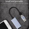 thumbnail image 1 of Usb C/usb A a tarjeta de red Rj45 adaptador Ethernet de tarjeta de red 2 en 1 100mbps Plug-and-play Compatible con Pho, 1 of 5