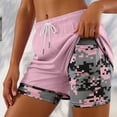 thumbnail image 2 of COMVALUE Womens Swim Trunks with Compression Liner Quick Dry 7 Inch Bathing Suit Beach Short with Zipper Pockets (Pink, M), 2 of 9