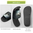 thumbnail image 7 of GZHJMY Stylish Slides for Women Men, Soccer player with ball in action outdoors Soft Flexible Slip-on Sandals Slippers, 7 of 7