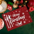 thumbnail image 6 of Dmlowu Christmas Placemats - Non-Slip Placemats for Dining Table, Heat Proof Christmas Place Mats for Kitchen Dining Holiday Party Decor, Merry Christmas Decorations Table Mats, 6 of 6