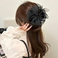 thumbnail image 2 of Light Coffee Chiffon Bowknot Hair Claw Clips Tulle Bow Hair Claw Clip Large Claw Clips for Thick Hair Big Hair Claws Hair Clips for Women Elegant Hairclips Girls Hair Bows Hair Clip Hair Accessories, 2 of 4