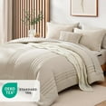 thumbnail image 4 of Queen Comforter Set - 7 Pieces Beige Bed in a Bag Queen Bedding Sets with Comforters, All Seasons Comforter Bed Set with Sheets, Pillowcases & Shams, 4 of 4