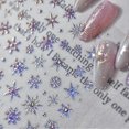 thumbnail image 5 of Laser christmas winter snowflake shiny rhinestone 5d embossed relief self adhesive nail art decoration sticker 3d manicure decal, 5 of 5