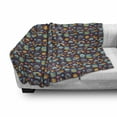 thumbnail image 2 of Childish Soft Flannel Fleece Throw Blanket, Pattern of Joyful Smiling Sun Clouds Stars Moon Rainbow Sky Sleep Dream Night, Cozy Plush for Indoor and Outdoor Use, 60" x 80", Multicolor, by Ambesonne, 2 of 5