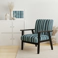 thumbnail image 2 of Designart "Maritime Azure Stripes I" Blue Striped Upholstered Accent Chair - Modern Arm Chair For Bedroom, 2 of 5