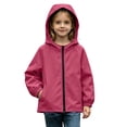 thumbnail image 3 of Loopsun Kids Boys Girls Winter Outerwear Jackets 5-16Y Solid Raglan Sleeve Zip Pockets Waterproof Hooded Coats, 3 of 5