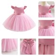 thumbnail image 5 of IDOPIP Infant Baby Girls Wedding Flower Girl Dress Satin Pearls Tulle Tutu Dress Bowknot V Back Pageant Party Princess Birthday Formal Dresses 12-18 Months Dusty Pink, 5 of 6
