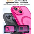 thumbnail image 4 of Magnetic Case for iPhone 16 Pro Max with Full Camera Protection [Compatible with Magsafe] [Translucent Matte] Protective Phone Case, Hot Pink,Hot Pink, 4 of 5