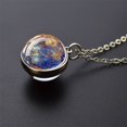thumbnail image 3 of Solar System Universe Space Moon Sun Earth Planet Necklaces Two-sided Glass Ball Pendant Nebula Necklace Women Men Jewelry Gift, 3 of 5