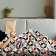 thumbnail image 3 of Geometric Circle Soft Flannel Fleece Throw Blanket, Dimensional Ring Forms Series Tones Hispter Bohemian Design Image, Cozy Plush for Indoor and Outdoor Use, 70" x 90", Multicolor, by Ambesonne, 3 of 5