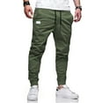 thumbnail image 2 of Mens Sweatpants,Trousers Casual Length Full Mid Waist Pocket Pant Men's Solid Pencil Men's Pants,Cargo Pants for Men,Size:3XL, 2 of 4