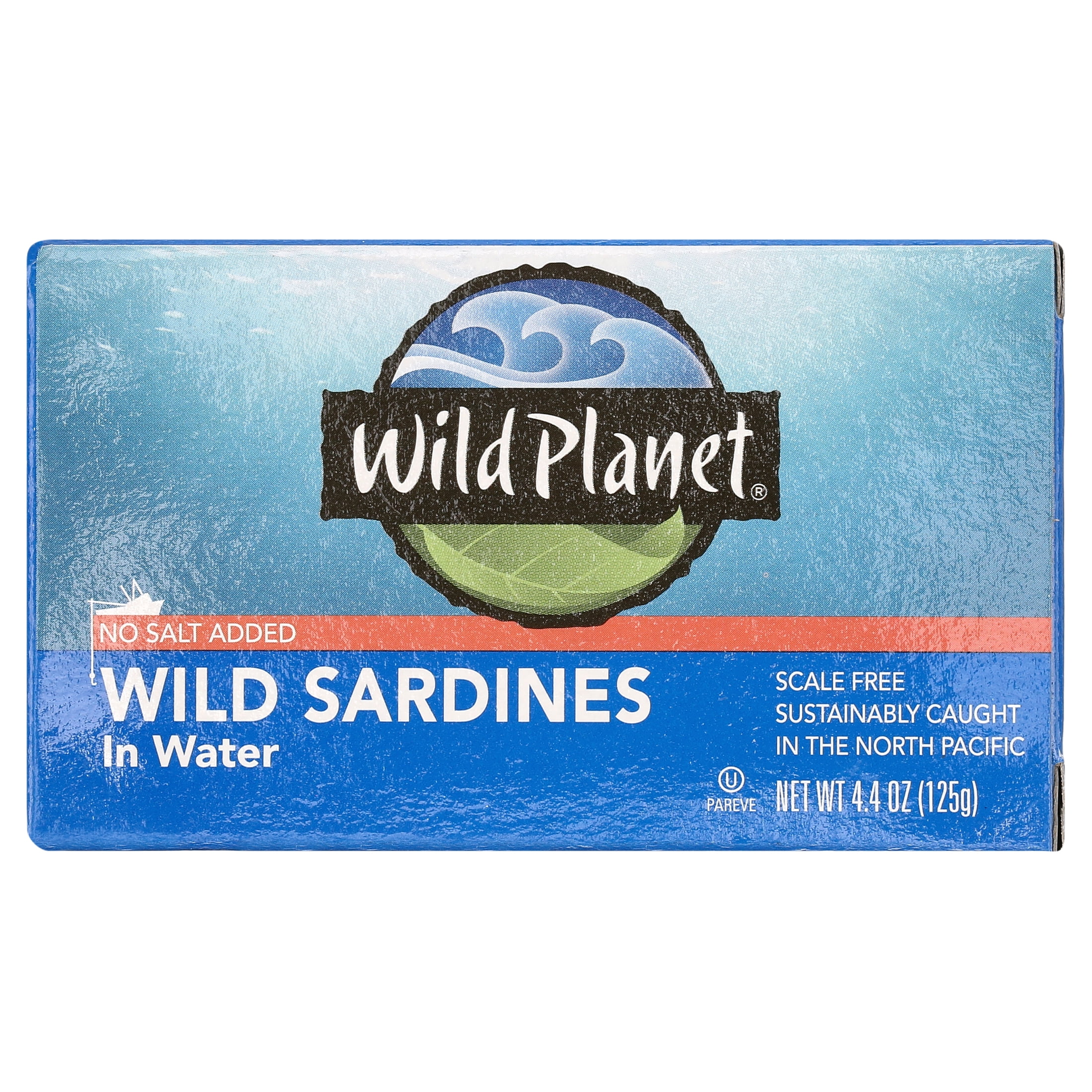(12 pack) Wild Planet Wild Caught Sardines in Water, No Salt Added, 4.4 oz Can