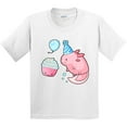 thumbnail image 3 of Inktastic Cute Axolotl Birthday with Cupcake Youth T-Shirt, 3 of 5