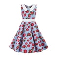 thumbnail image 1 of FYDUU Robes Filles Sans Manches Années 50 Vintage à Pois Robe de Soirée Rétro Col Peter Pan Décontractée Robe d'Été Quotidienne, 1 of 4