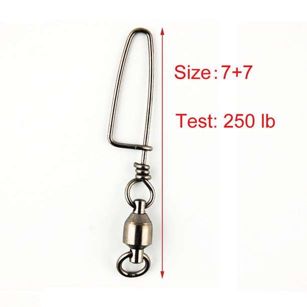 Stainless Steel Ball Bearing Fishing Swivels Ring with Coastlock Snap 0