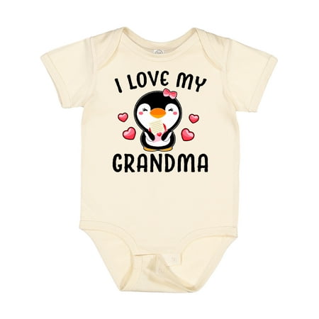 

Inktastic I Love My Grandma with Cute Penguin and Hearts Gift Baby Girl Bodysuit
