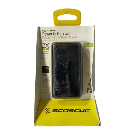 Scosche Gobat 3000 Power To Go Portable Wall Charger 2X Battery Life