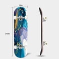 thumbnail image 3 of Skateboards for Beginners Handmade watercolor alcohol inks flowers blue gold Useable as texture 31"x8" Maple Double Kick Concave Boards Complete Skateboards Outdoor for Adults family friends Gifts, 3 of 5
