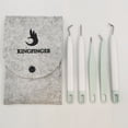 thumbnail image 3 of Craft Vinyl Weeding Tools, KingFinger Basic Tools Weeder Tweezers Kit with Felt Bag, 5pcs Mint, 3 of 6