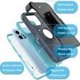 thumbnail image 6 of Tiflook Case For iPhone 14 (6.1 inch) 2022 [Built-in Screen Protector] Holster Belt Clip 12FT Drop Tested Full Body Cover - Teal, 6 of 6