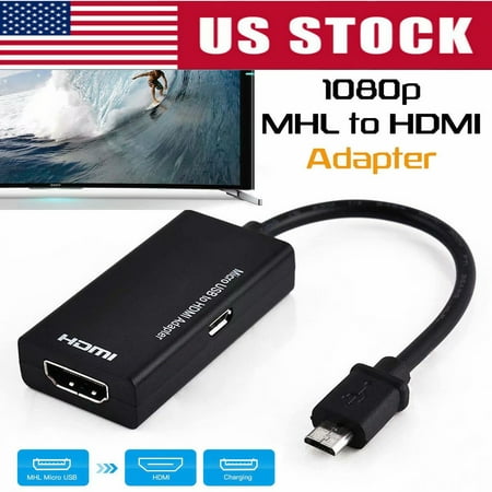 Black Friday Clearance!!!Micro USB to HDMI Adapter Converter Cable 1080P HDTV for Android Devices Samsung Galaxy Note 4, Note Edge, S2, LG, Zte, HTC One M8, (Best Notepad For Android)