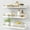 White and Gold, variant on Black Floating Shelves for Wall, Bahtroom Wall Shelves Over Toilet, Rustic Hanging Shelf with Lip Rail for Bedroom Kitchen Office Living Room Picture Photo Decor, 17 Inch Long-Set of 3