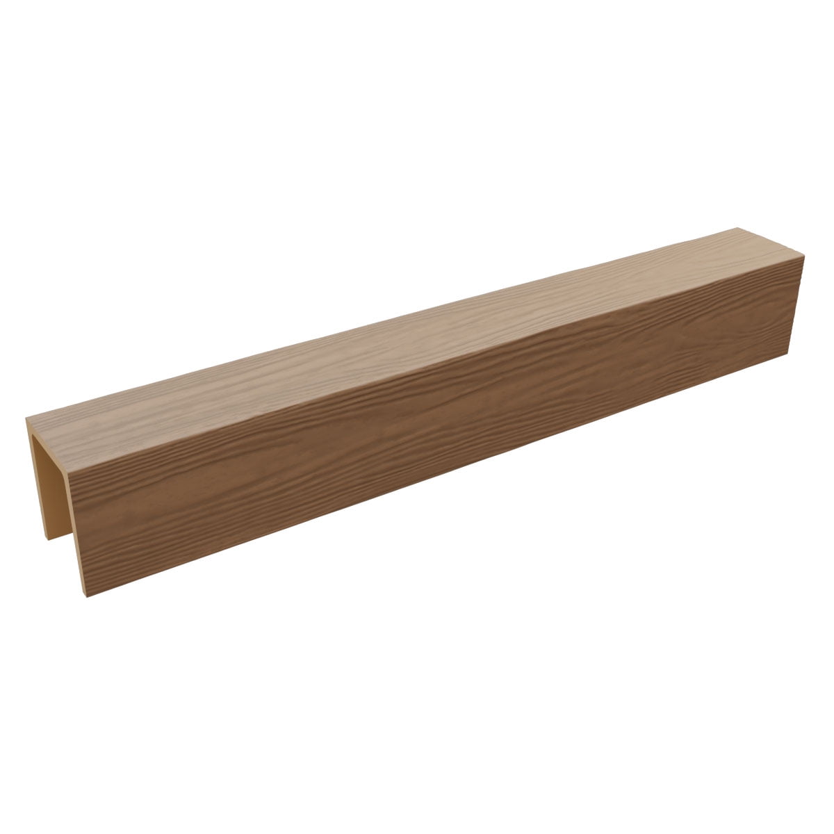 Ekena Millwork 5 1/2"W x 7 1/2"H x 192"L 3-Sided (U-Beam) Mena HeritageTimber Faux Wood Ceiling Beam, Natural White Oak