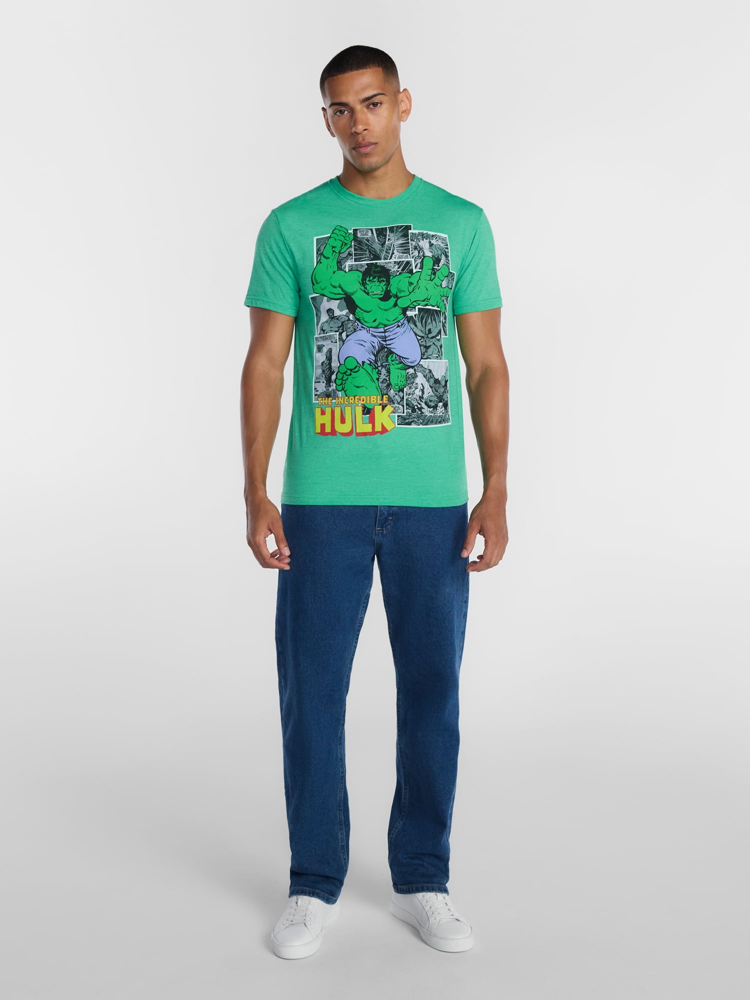 Marvel Comics Hulk Men's and Big Men's Graphic Tee, Sizes S-3XL
