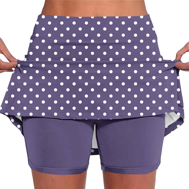 Pantalones de Yoga de Verano para Mujeres Pantalones de Jogger Ligeros de Cintura Alta con Bolsillos Y Pantalones Cortos de Falda, Impresión, Casual