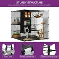 thumbnail image 5 of Uforic Cat Cage 4-Tier Cat Kennel for 1-4 Cats Metal Cat Haven with Hammock, DIY Indoor Catio Enclosure Spacious Cat Playpen(55"L x55"W x 55"H), 5 of 5