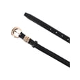 thumbnail image 2 of CTM Skinny Leather Dress Belt with Keeper Detail (Women), 2 of 4