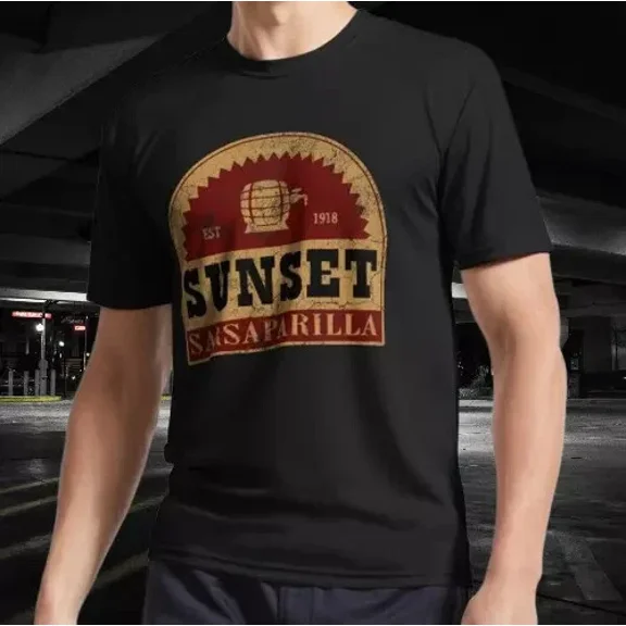 NEW SHIRT SUNSET SARSAPARILLA DISTRESSED RACING LOGO T-SHIRT FUNNY SIZE S-5XL