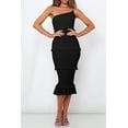 thumbnail image 2 of PRETTYGARDEN Women's Summer Midi Bodycon Dresses One Shoulder Strappy Tiered Ruffle Floral Boho Sun Dress, 2 of 7