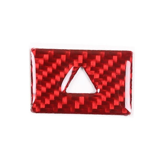 For 11Th Gen Honda Civic 2022 Carbon Fiber Warning Light Switch Button Cover Trim Sticker Frame Accessories Red