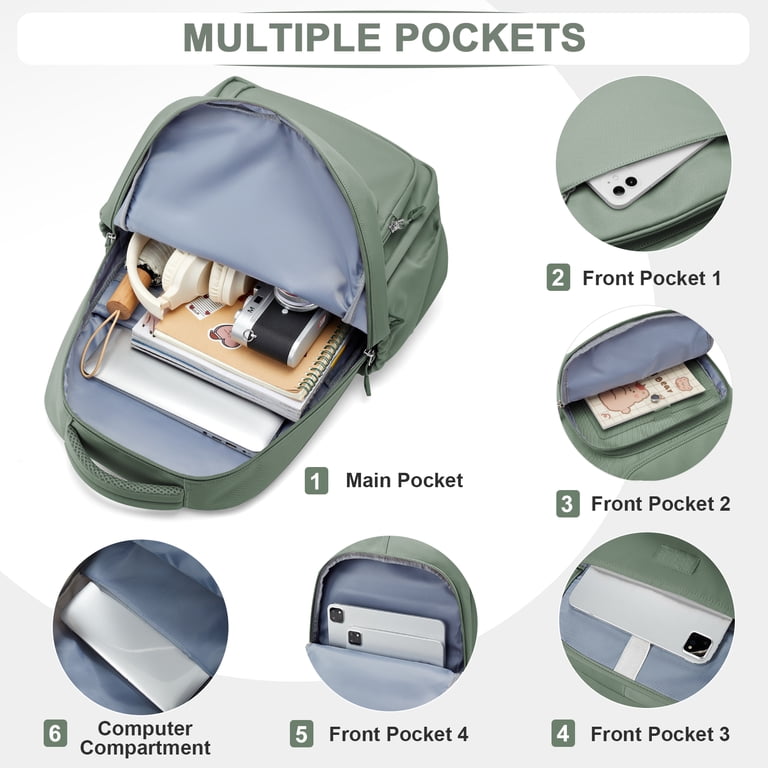 basic backpack with laptop compartment SYCNB Cute Backpack for Women Men, Waterproof High School Bag Basic Backpack for College Students, Travel Laptop Backpack Lightweight Casual Daypack,