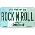thumbnail image 2 of Rock N Roll New Hampshire Novelty Metal License Plate 7" x 4" Motorcycle, 2 of 2