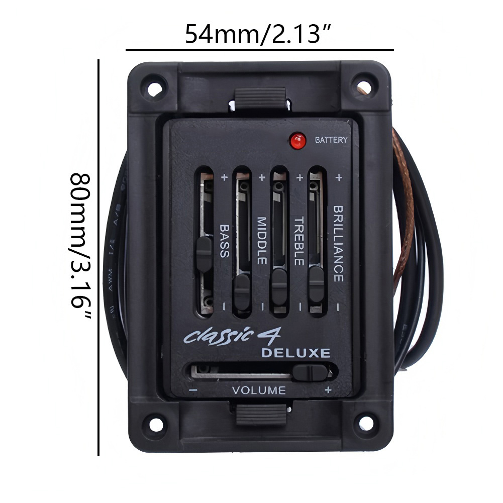 HUISZJ Acoustic Guitar Pickup, Preamp Amplifier Equalizer with Volume, Amplifier Equalizer Tuner Pickup Preamplifier